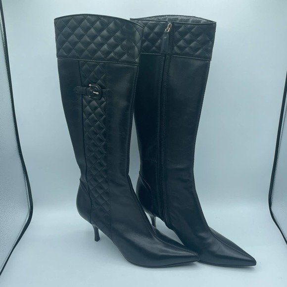 Burberry Shoes Burberry Womens Quilted Leather Knee High Boots Size